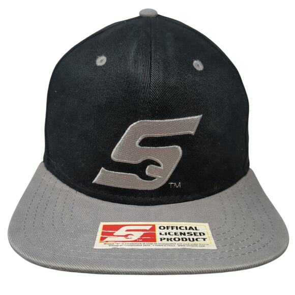Snap On Fitted Baseball Cap Black One Size Embroidered Vented Holes Wild Impact - Picture 1 of 9